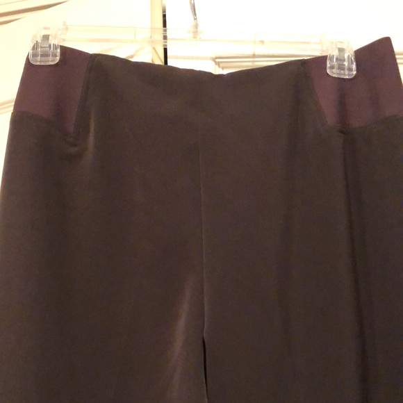 Kim Rogers sz 12 Brown Stretchy Pull on Pants with Inset Stretch Waistband - Picture 4 of 7
